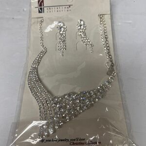 Silver Necklace and Earring Set